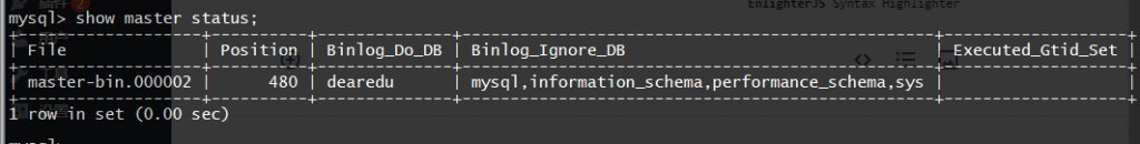 Centos7下MySQL5.7主从同步配置